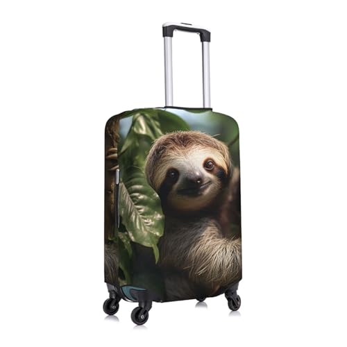 Cute Sloth Travel Luggage Cover for Suitcase Anti-Scratch Fashion Suitcase Protector Washable Elastic Baggage Covers Fits 25-28 Inch Luggage for Travel Beach Holiday2