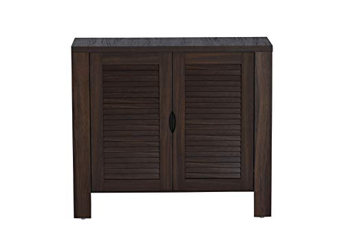 Image of DeckUp Giona 2-Door Engineered Wood Shoe Rack (Walnut, Matte Finish)