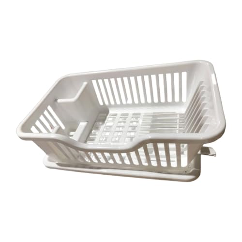ＡＷＨＡＯ Escurridor de Platos para La Cocina, Escurridor para Utensilios de Cocina, Soporte para Cubiertos con Gran Capacidad, Blanco, Individual