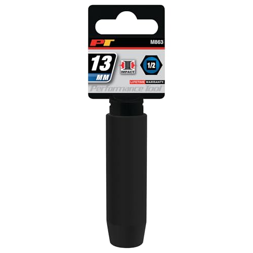 Image of Performance Tool M863 1 /2-Inch Drive 13mm Deep Wall Impact Socket