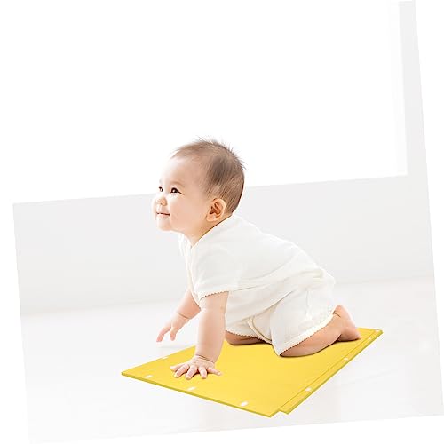 TOYANDONA 1Pc Kruipmat Vloerkleed Peuter Tapijt Kids Gewatteerde Speelkleed Oefening Vloermat Baby Mat Puzzel Oefenmat Silicagel Geel Comfortabel Tapijt Dikker Vloerkleed Baby Tapijt - Afbeelding 7