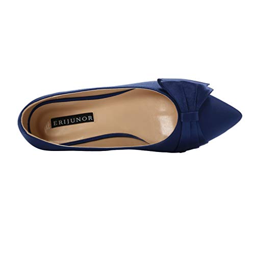 ERIJUNOR Wedding Flats Comfortable Flat Shoes for Women Closed Toe Wide Width Evening Party Dress Shoes4