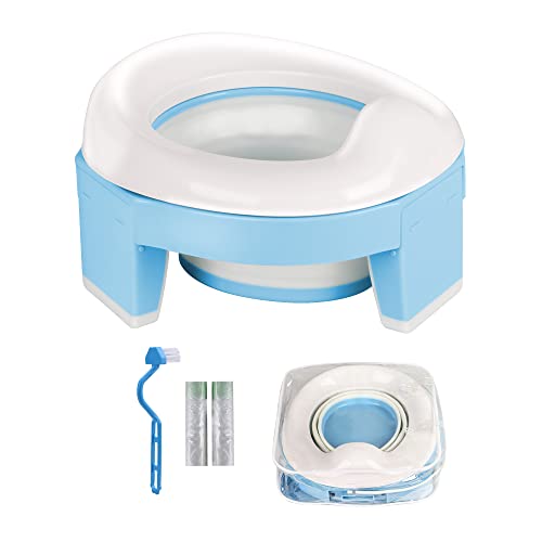 Portable Potty for Toddler Travel, Portable Toddler Potty, Potty Training Seat, Kids Toilet, Go Potty with Storage Bag & Toilet Brush