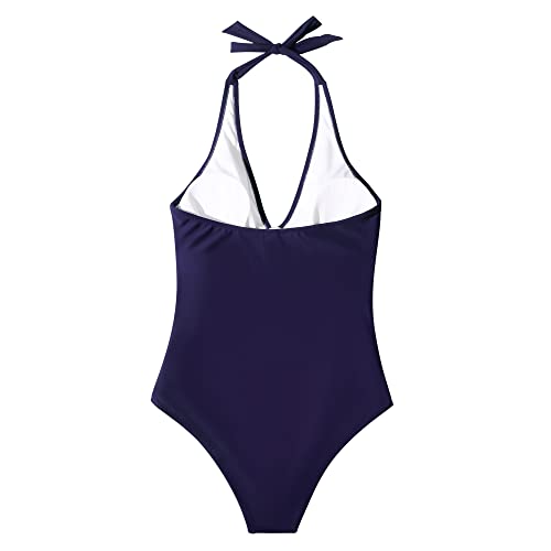 Image of SUUKSESS Women Sexy Tummy Control One Piece Swimsuits Halter Push Up Bathing Suits