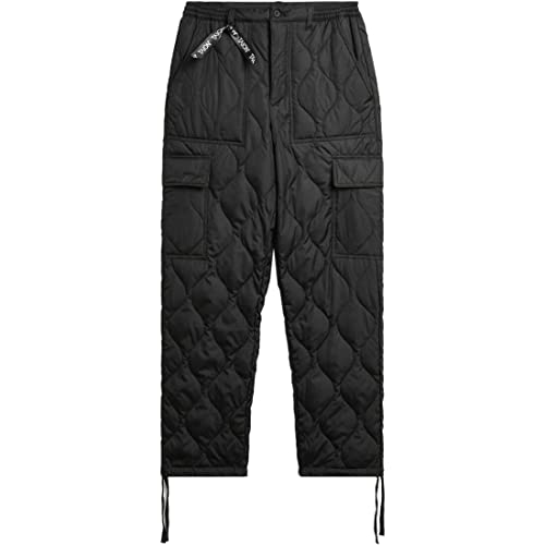 [タイオン・インナーダウン・オフィシャル] ユニセックス ミリタリー カーゴダウンパンツ(TAION-132ML-1) M ブラック