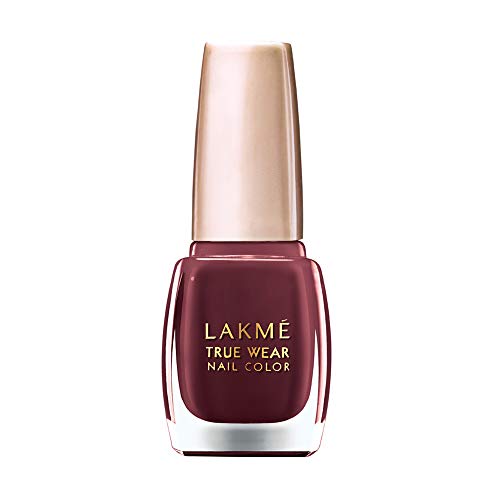 Image of Lakme True Wear Nail Color, Reds & Maroons 401, 9 ml and Lakme True Wear Color Crush Nail Color, Blue 27, 9ml