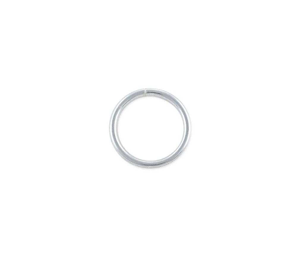 Adabele Autentyczne pierścienie skokowe ze srebra wysokiej próby 925, 6 mm (0,24 cala) złącze typu O-ring (drut 0,8 mm/20 Gauge) do samodzielnego wykonania biżuterii SS77-6