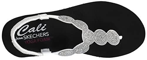 Skechers Skechers Women's Meditation-Stars and Sparkle Thong Sandal White 9 Wide
