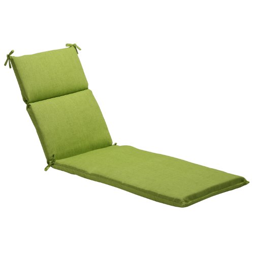 Pillow Perfect Indoor/Outdoor Green Textured Solid Chaise Lounge Cushion