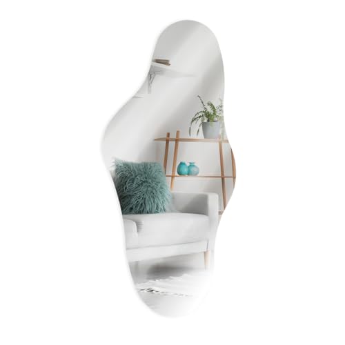 La mejor selección de Espejos de suelo los preferidos por los clientes. 48 GAON LEGACY Espejo de Pared Asimetrico Decorativo Forma de Nube Irregular sin Marco Dieño Moderno Ideal para Sala Comedor Recamara Baño y Vestidor 110 CM