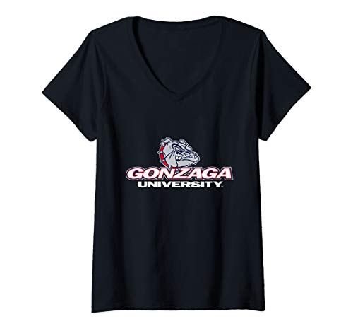 Womens Gonzaga University Bulldogs NCAA PPGON01 V-Neck T-Shirt