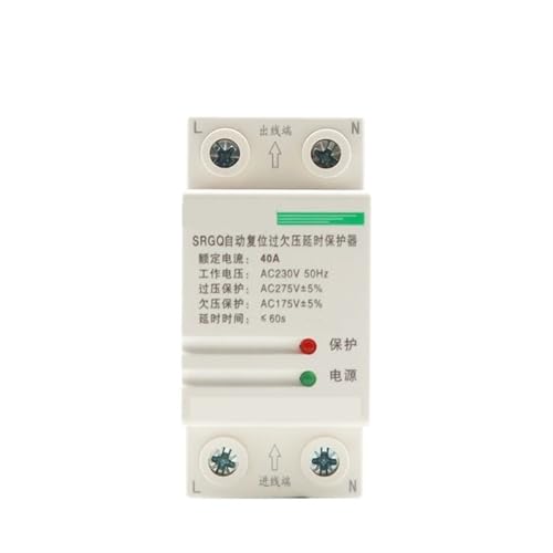 Relais de protection surtension sous-tension 230V 40A disjoncteur limiteur tension rail DIN