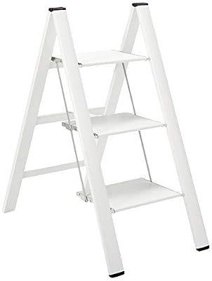 Hasegawa Ladders SJ2.0-3WH Slim Step Stepladder, White