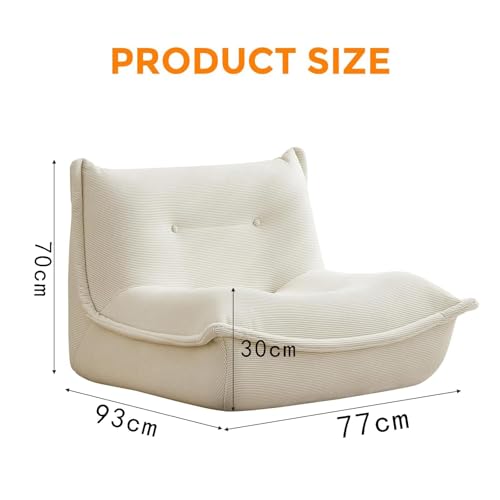 Sofá cama viscoelástico ergonómico con silla de suelo para salón elegante 3