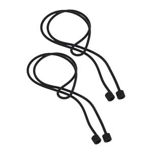 Decomelody 2 Stücke Ohrstöpsel-Lanyard Schwarz