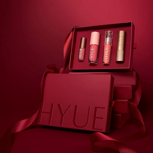 Image of HYUE Coral Rave Lip Kit - Liquid & Velvette Matte Lipsticks, Lip Tint, Lip Plumper | 16.4 ml | Long-Wear Soft-Matte Finish | with Jojoba, Almond & Indian Gooseberry Extract | Makeup Set