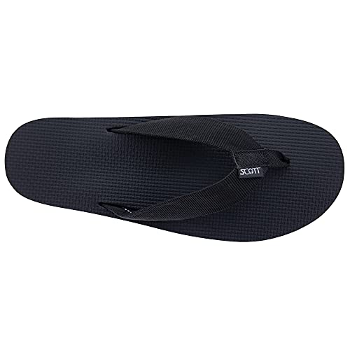 Scott Hawaii Men's Paha Flexible Rubber Slipper | Nylon Strap | Beach Footwear | No-Slip Boat Sandal | Low And No Arch Flip Flops #TOP3