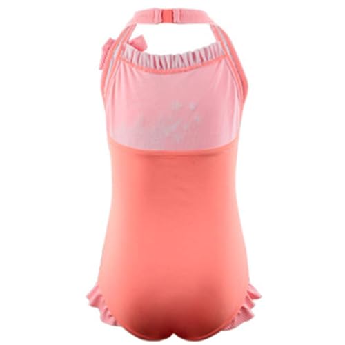 Julysand Toddler Girls Orange One Piece Swimsuit Sequin Unicorn Swimwear Bow Ruffled Bathing Suit2
