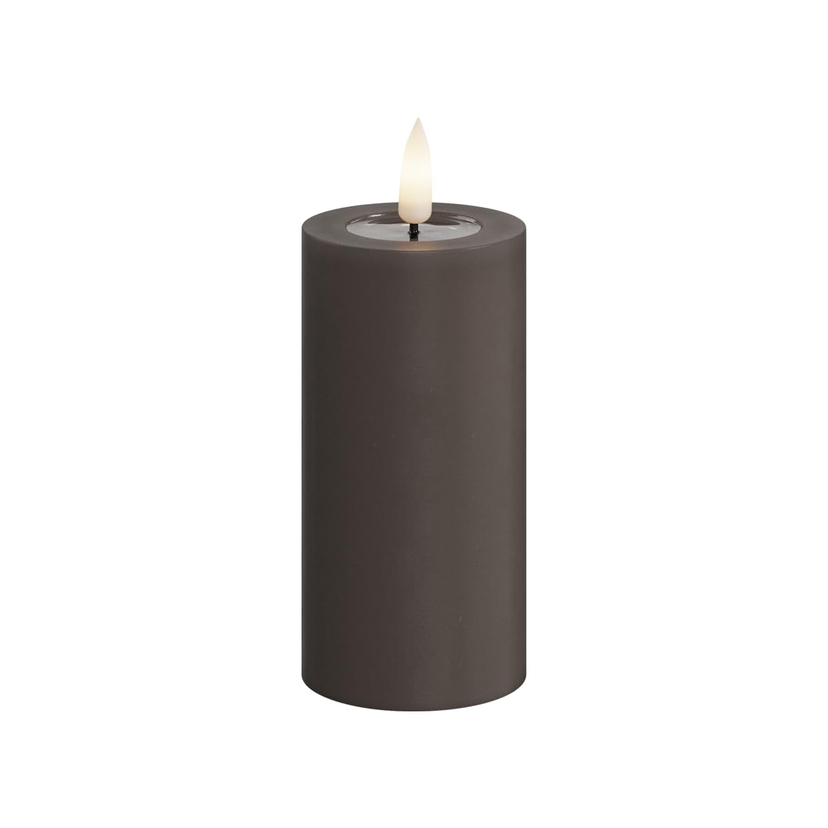 Deluxe Homeart Brown Indoor Flameless Led Candle - Mocha - With Real Flame™ Technology - Battery Powered Candle (5 X 10 Cm)