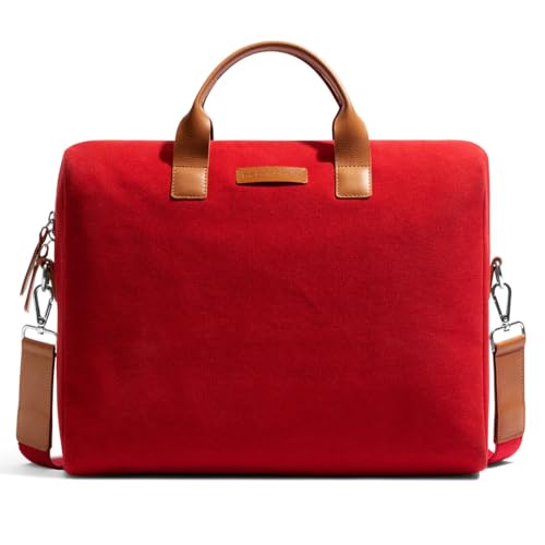 Image of DailyObjects Unisex City Compact Fleet Canvas Laptop Messenger Bag with Leather Handles and Adjustable Straps | Zip Closure with Slip Pockets and Large Storage For 14 Inch Laptops