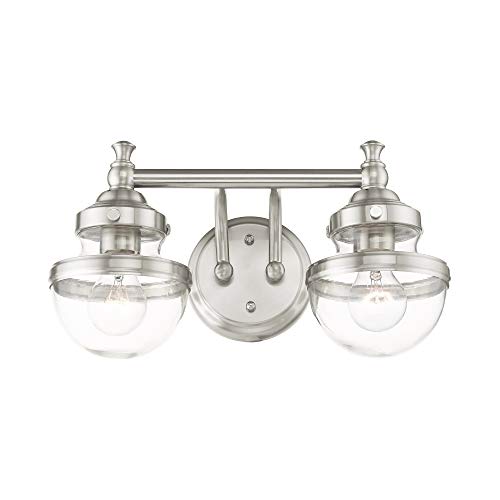 Image of Livex Lighting 2 Light Brushed Nickel Bath Vanity,17412-91