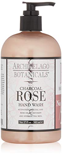 Archipelago Botanicals Charcoal Rose Hand Wash, 17 Fl Oz