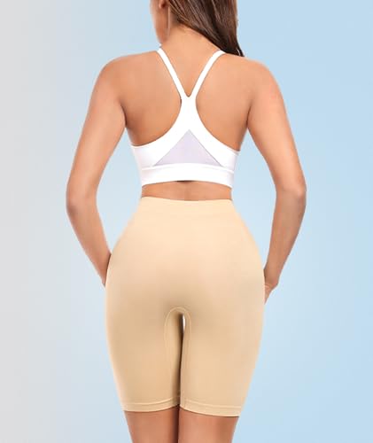 Image of 4 Pack Slip Shorts for Under Dress Women Seamless Boyshorts Panties Anti Chafing Shorts