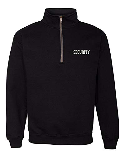 ALLNTRENDS Adult Zip Collar Sweatshirt Security Embroidered Guard Top Officer