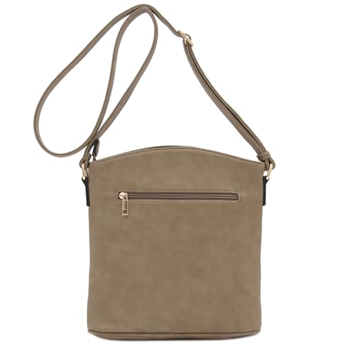 Image of ALYSSA Triple Zip Pocket Large Crossbody Bag