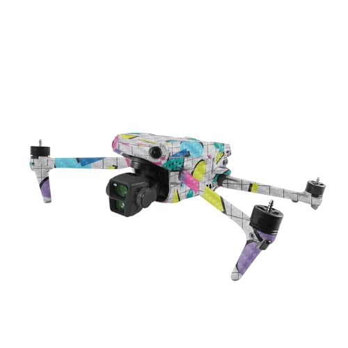 Image of MightySkins Carbon Fiber Skin Compatible with DJI Air 3 - Awesome 80s | Protective, Durable Textured Carbon Fiber Finish | Easy to Apply