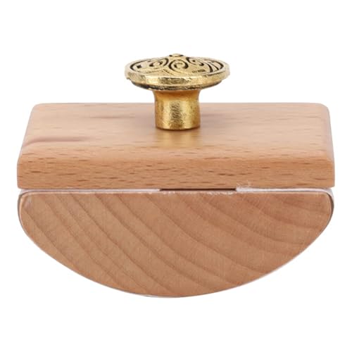 Sello de Caligrafía Sello de Absorción de Tinta de Madera Diseño de Fácil de Usar Tinta Secante Herramienta de Secado Rápido Woden Rocker Blotter para Escribir con Pluma(Color de madera)