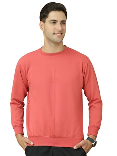 Image of Mack Jonney Fleece Regular Fit Solid Round Neck Sweatshirt for Men-MACK639877