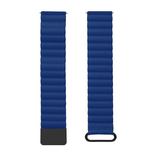 Image of ACM Watch Strap 20mm compatible with Compaq Q Watch Smartwatch | Magnetic Leather Luxury Belt Band