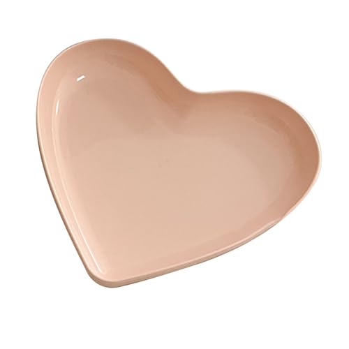 Plato para cenas de plástico forma corazón 5 unidades miniatura 3