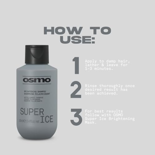 OSMO Super Ice Shampoo | Black Pigment for Brightening Blonde Hair | For Bleached & Natural Blonde Hair | Vegan. 100ml - Image 5