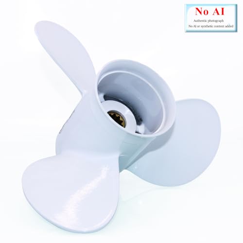 Image of CAPTAIN 9 7 /8X14-F OEM Grade Aluminum Boat Propeller fit Yamaha F25 /20HP /25hp /30hp Outboard Motos, 10 Spline Tooth, Rh