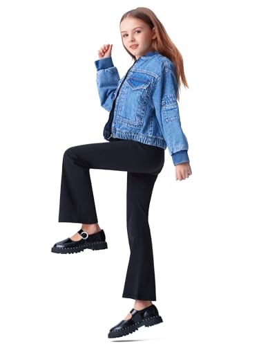 Kids' Activewear Leggings Super Soft Black Flare Leggings Girls' Yoga Pants3