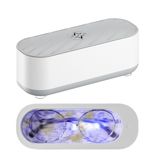 Limpiador de joyas | Limpieza profunda de 360 grados 45 kHz | Limpiador ultrasónico para placas de mordedura, para limpiar relojes de pulsera, accesorios, colgantes, juguetes para niños, anillos de