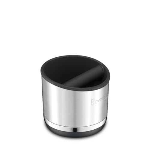 Image of Breville BEA501BSS Knock Box 10 Espresso Machine Accessory, 10 Puck Capacity, Brushed Stainless Steel