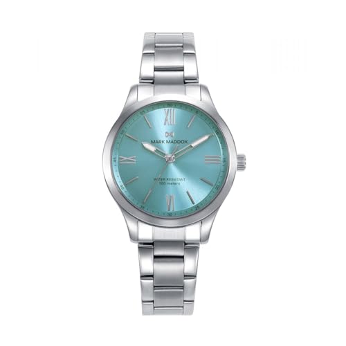 Mark Maddox Marais MM1024 93: Reloj de Mujer de Acero con Esfera Azul y Movimiento Cuarzo