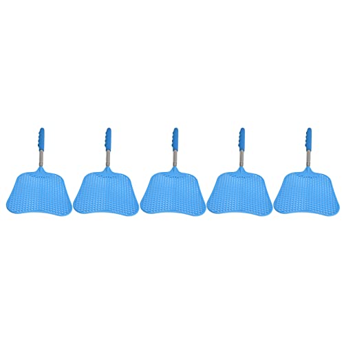 Atrapa Moscas Retráctil, 5 Piezas, Ligero y Flexible, Raqueta para Moscas Azul, Mango Cómodo y Diseño Engrosado - Material Duradero, Fácil de Usar para Hogar y Exterior