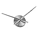 Timelike 3D Clock Hands, DIY Large Clock Hands Needles Wall Clocks 3D Home Art Decor Quartz Clock Mechanism Accessories (Silver)