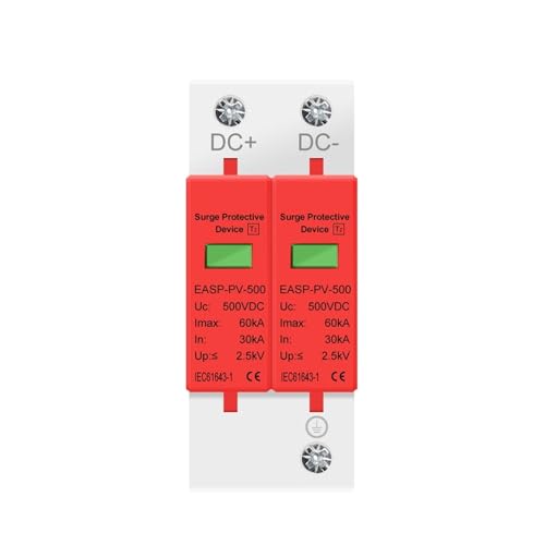 Pararrayos fotovoltaicos 2P DC 500V 40KA y protectores de voltaje solar