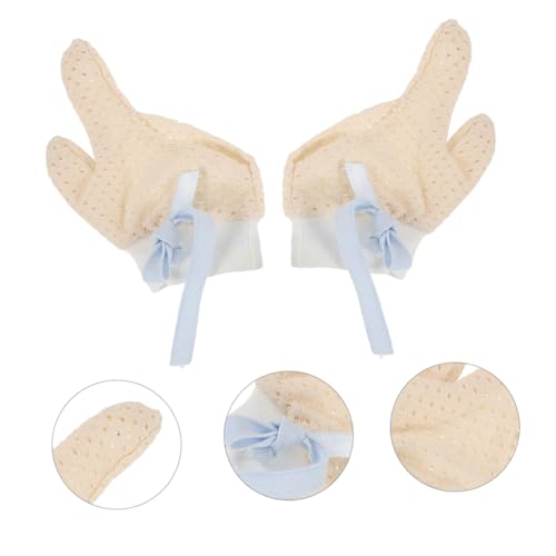 Totority 2 Pairs Baby Anti-Sucking Gloves for Thumb Suckers Soft Infant Mittens with Protective Thumb Guards Newborn Sucking Prevention Baby Supplies for Infant Care4