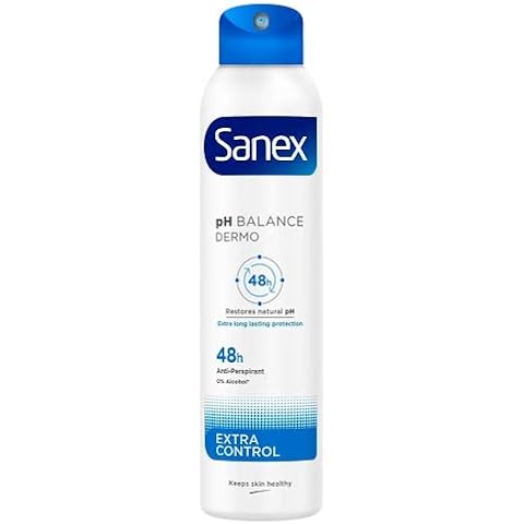 Sanex Dermo Extra Control Antiperspirant Deodorant, Fresher and Dryer for longer, 48 hours protection Spray 250ml Cover