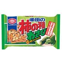 Kameda Kakino-Tane Rice Cracker with Peanuts | Wasabi Flavor, 6 small bags, 192g (Japan Import)