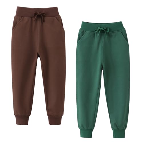 Image of Little Boys Jogger Pants Toddler Boys' Drawstring Elastic Waist Cotton Casual Sweatpants 1PC / 2 PCS Set