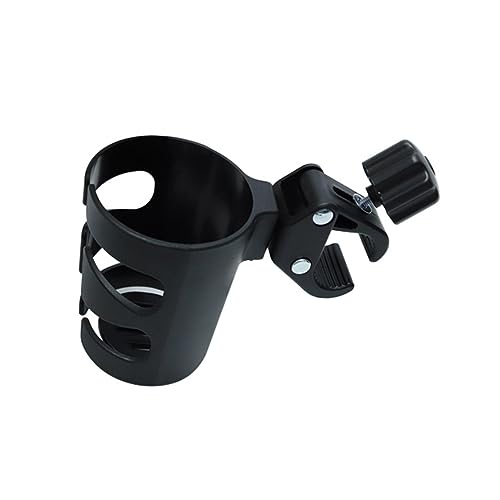 HEMOTON Trolley Bottle Holder Stroller Bottle Rack Buggy Pushchair Drinks Holder Bottle Holder Stroller Cup Pram Cup Rack Accessories Plastic Black