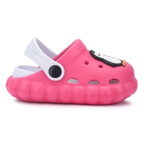 Image of GLJ Little Wonders Kids Clogs, Water Shoes for Girls and Boys, Penguin Design, Toddler Sizes