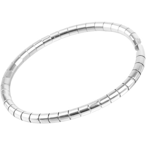 Image of Jude Jewelers 5mm Width Stainless Steel Classic Simple Plain Grooved Style Stackable Bangle Bracelet (Silver)